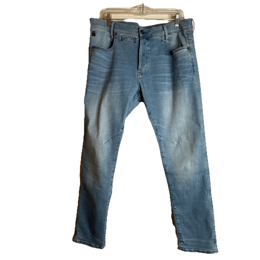 G Star Raw Jeans Mens 36x30 Blue D-STAQ 3D Slim Denim Medium Wash Stretch